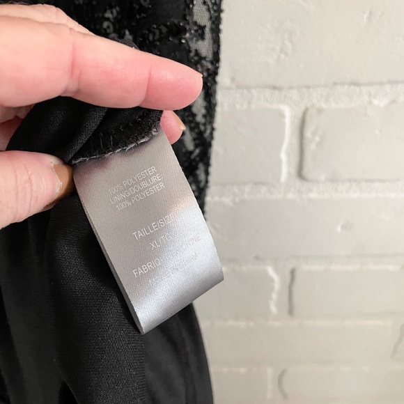 Suzy Shier Formal Dress Swing Art deco Great Gatsby Sequin Fringes Black Sz XL - Picture 14 of 15